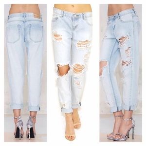 One Teaspoon Light Wash Awesome Baggies Jeans